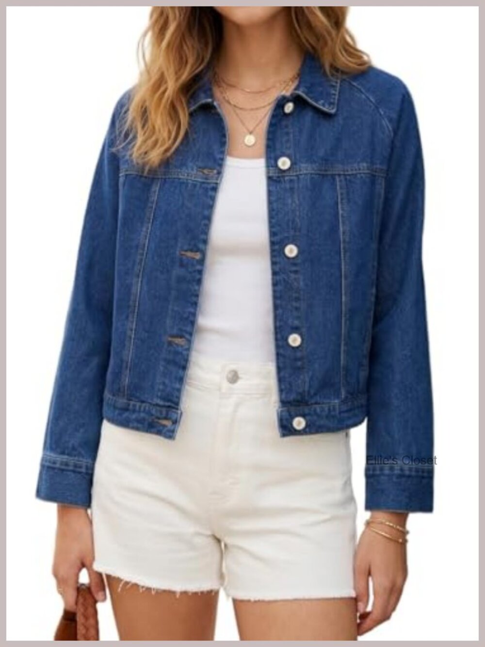 Women's Oversized Denim Trucker Jacket Long Sleeve Button Down Loose Fit Shacket